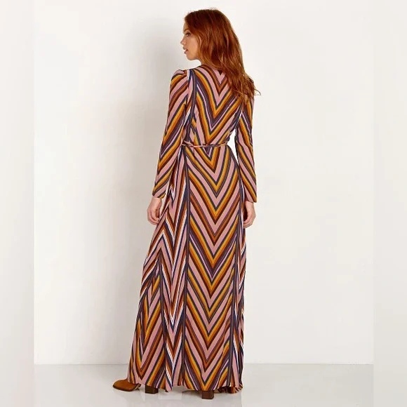 Flynn Skye - Chevron Maxi Wrap Dress - Picture 2 of 3